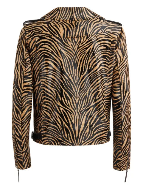 Giuseppe Zanotti Kian animal-print biker jacket