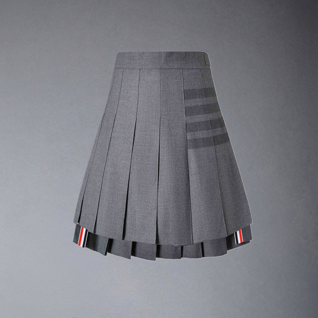 Women's 4-Bar Pleated Mini Skirt | Thom Browne