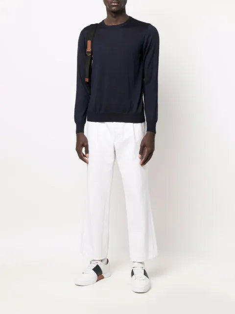 Barba fine-knit crew-neck jumper