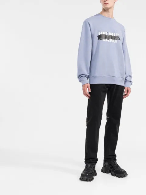 Helmut Lang painted logo-print sweatshirt