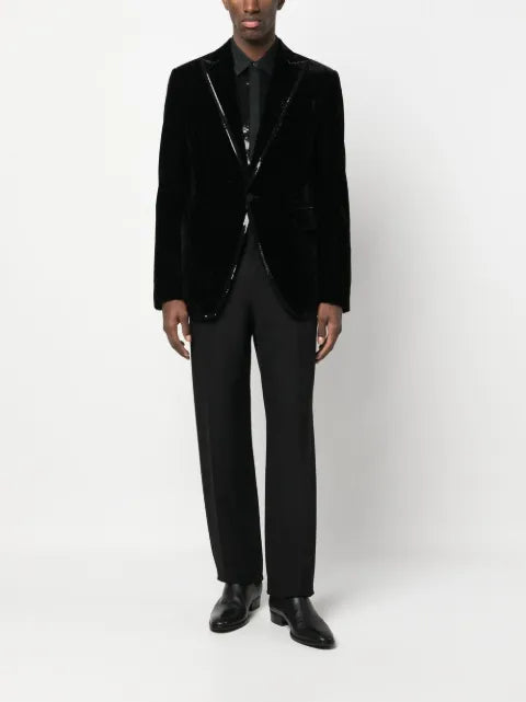 DSQUARED2 sequined-trim velvet blazer