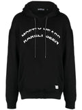 Mostly Heard Rarely Seen logo-embossed cotton hoodie