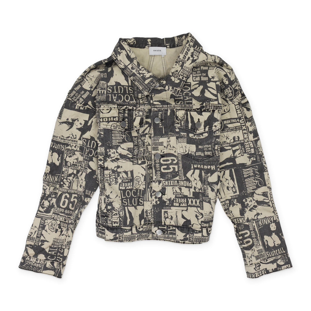 Beige Printed Jacket