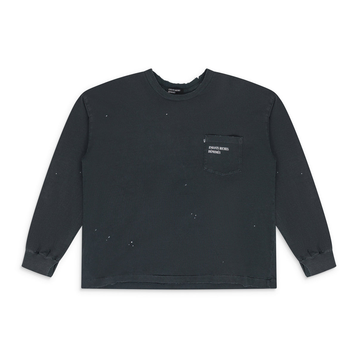 Black Paint Splatter L/S T-Shirt