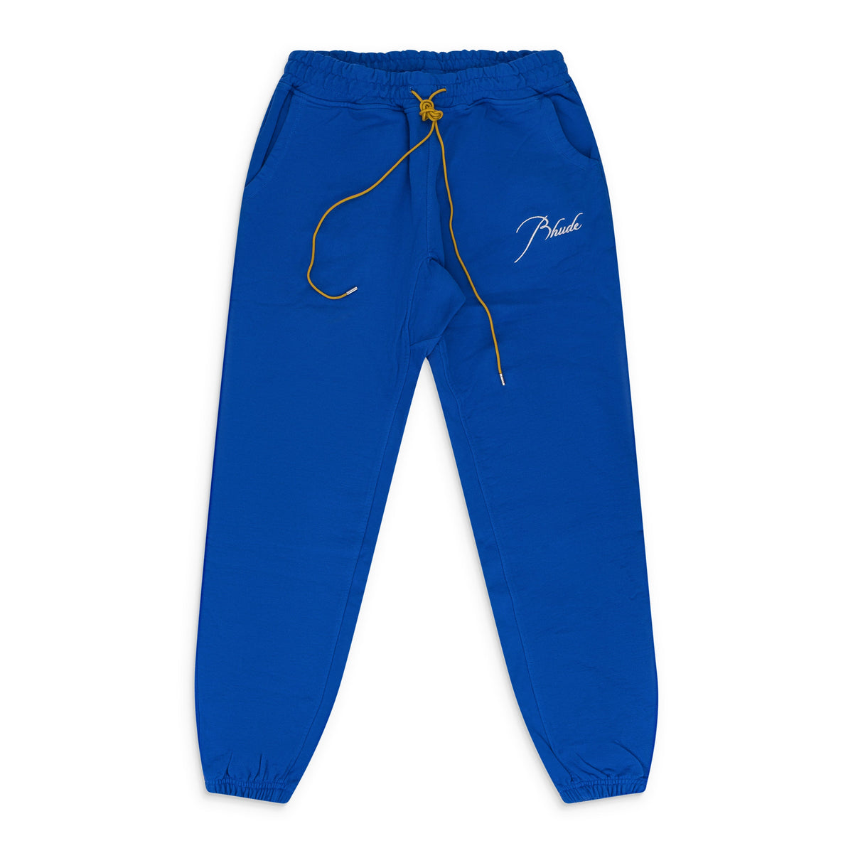 Blue Script Logo Terry Sweatpants