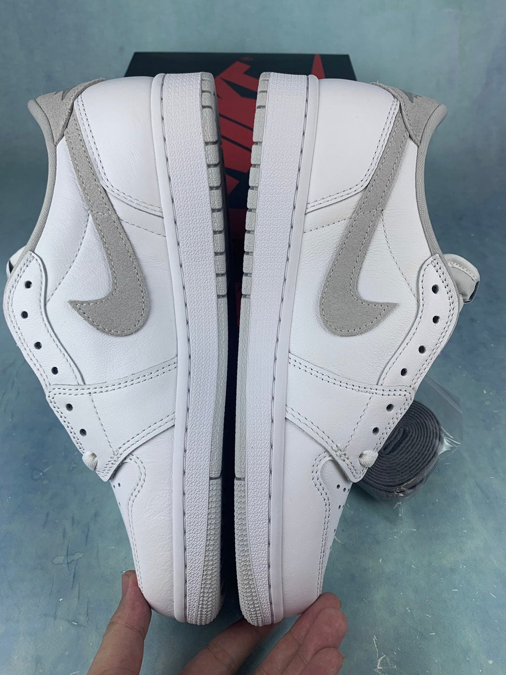 Air Jordan 1 Low White/Grey Unisex Sneakers CZ0790-100