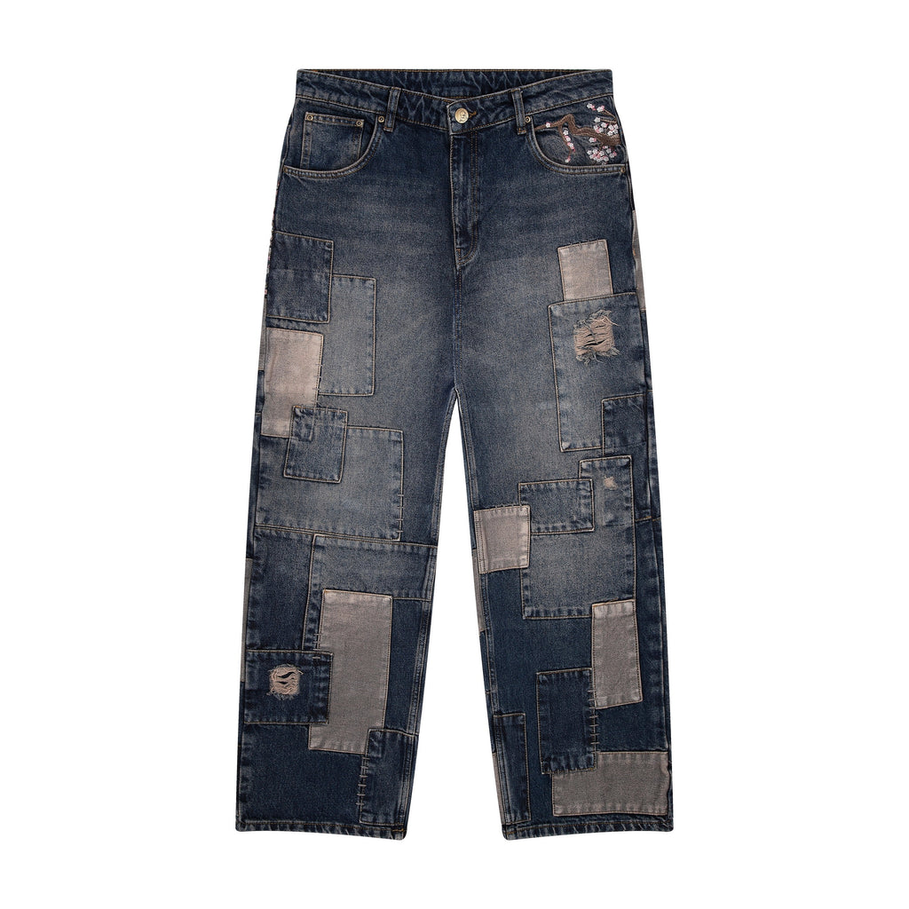 "blossom v2" patchwork Denim dark indigo