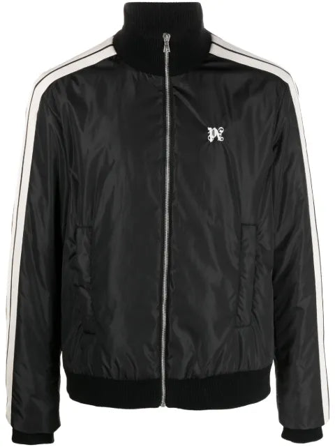 Palm Angels monogram-embroidered padded bomber jacket
