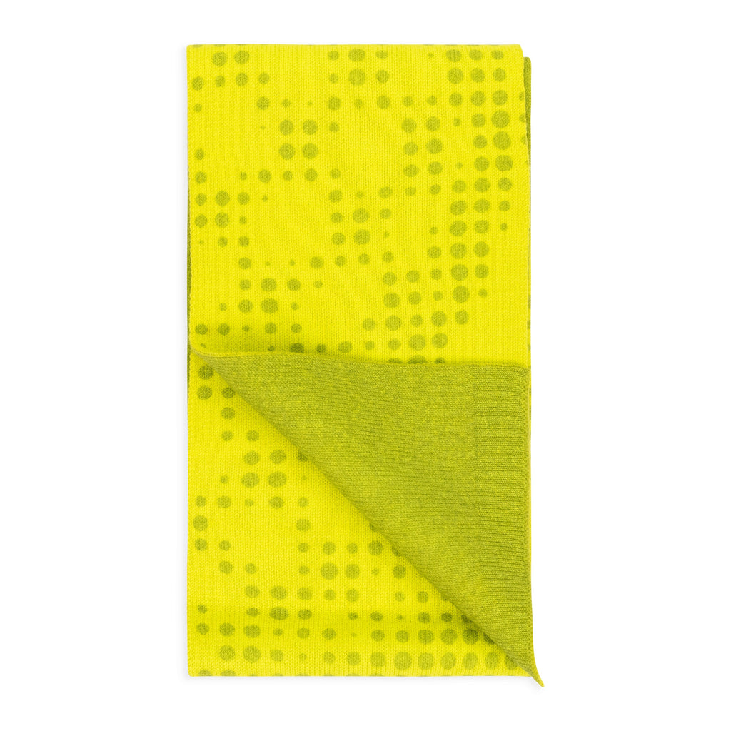 GREEN NEW BALANCE GEO PRINT WOOL SCARF