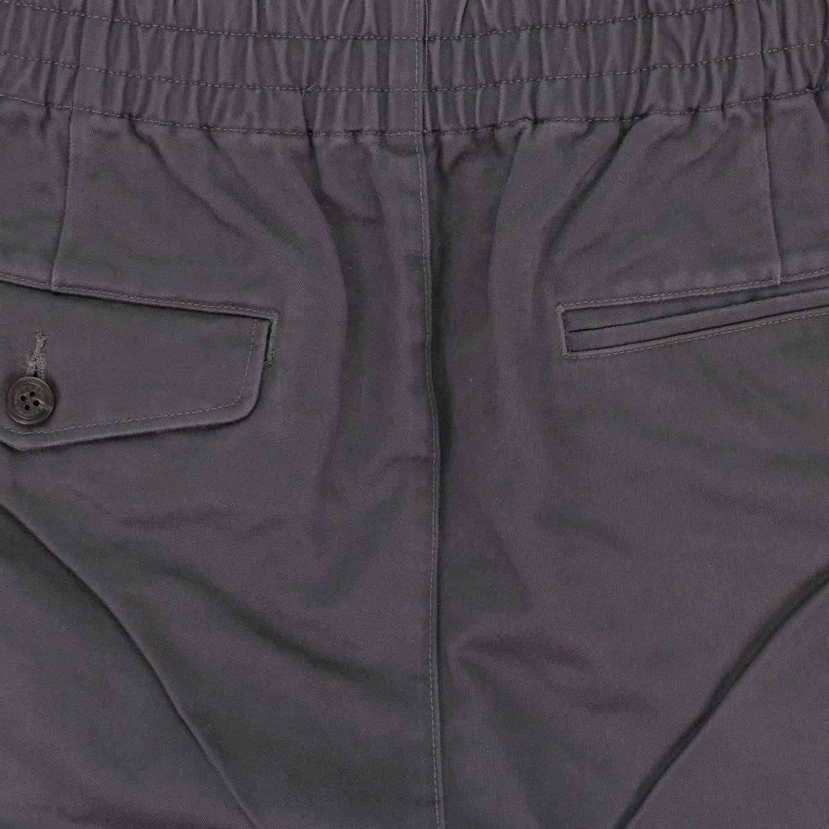 GRAY DRAWSTRING CHINO SHORTS