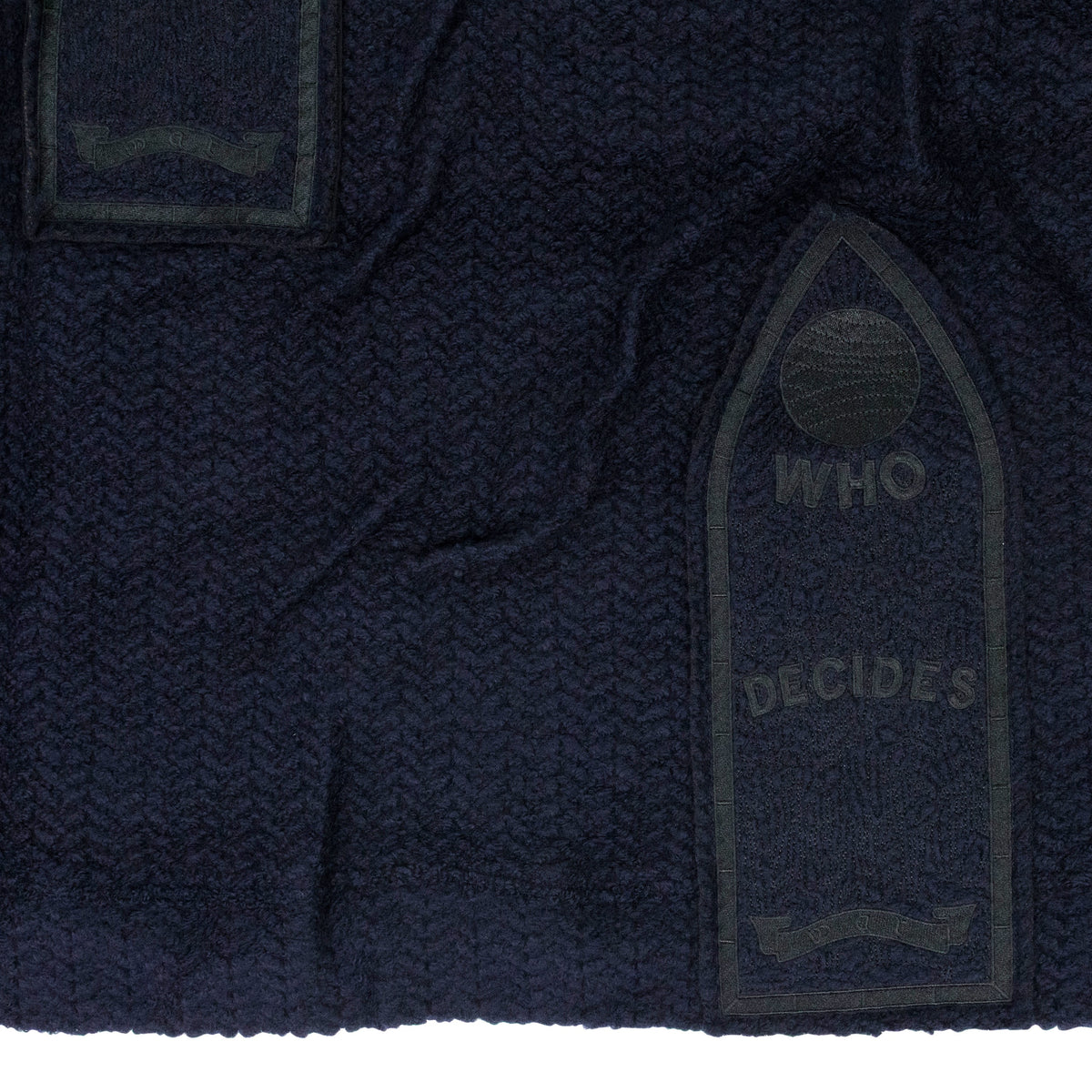 Black Gathered Collegiate Pullover Sweater