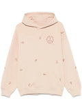 Emporio Armani peace sign-embroidered hoodie