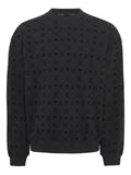 Marine Serre moonogram flocked fleece sweatshirt