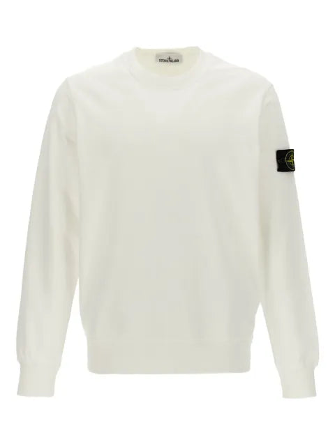 Stone Island logo-badge crew-neck sweatshirt