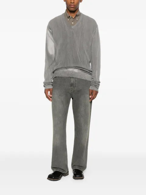 OUR LEGACY V-neck ribbed-trim sweater
