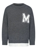 MM6 Maison Margiela two-in-one varsity knit sweater