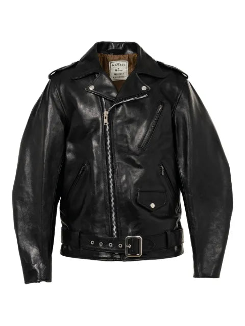 Maison MIHARA YASUHIRO zip-up belted leather jacket