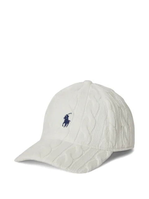 Polo Ralph Lauren cable-knit-logo-detail baseball cap