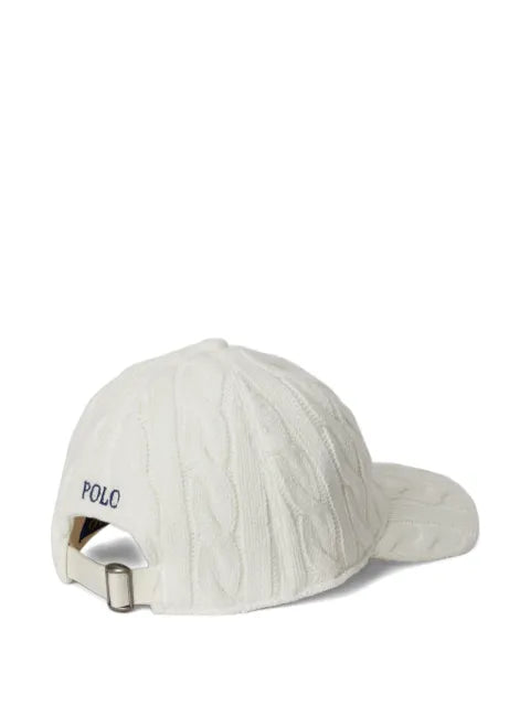Polo Ralph Lauren cable-knit-logo-detail baseball cap