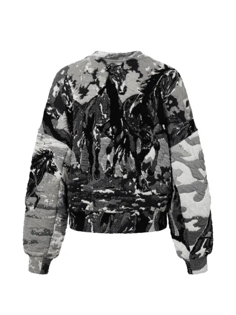 Anntian horses-pattern sweater
