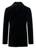 Golden Goose double-breasted blazer in black velvet with black satin lapels