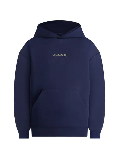 Manière De Voir JS001 in navy Signature relaxed-fit hoodie