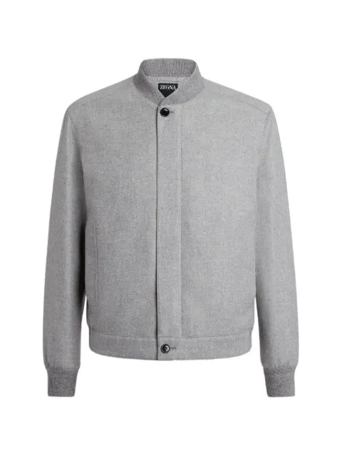 Zegna Oasi buttoned cashmere bomber jacket