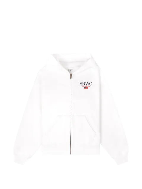 Sporty & Rich zipped hooded sweatshirt