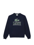 Lacoste fleece crew neck print sweatshirt