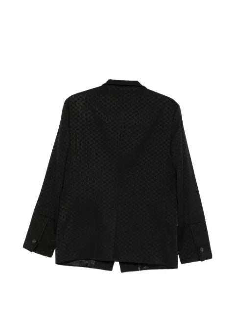 Karl Lagerfeld monogram-pattern notched-lapel blazer