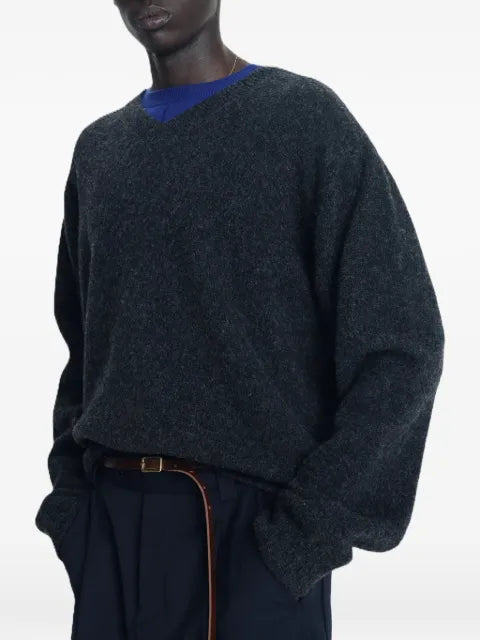 TONYWACK Shaggy Dog V-neck sweater
