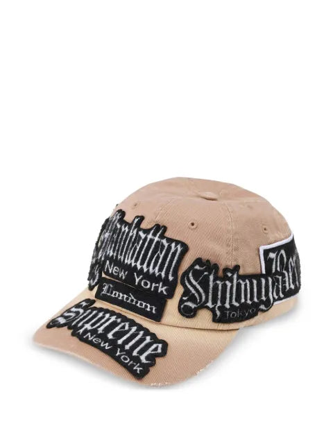 Supreme City patches panelled baseball cap