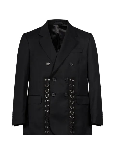 Simone Rocha eyelet-embellished double-breasted blazer