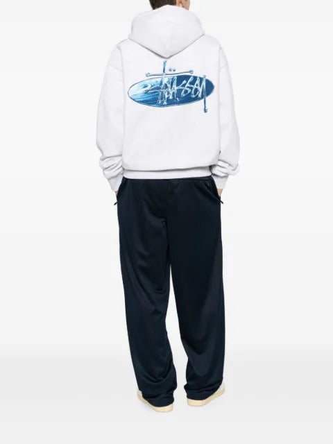 Stüssy logo-print drawstring hoodie
