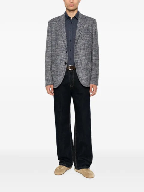 ETRO check-pattern notched-lapel blazer