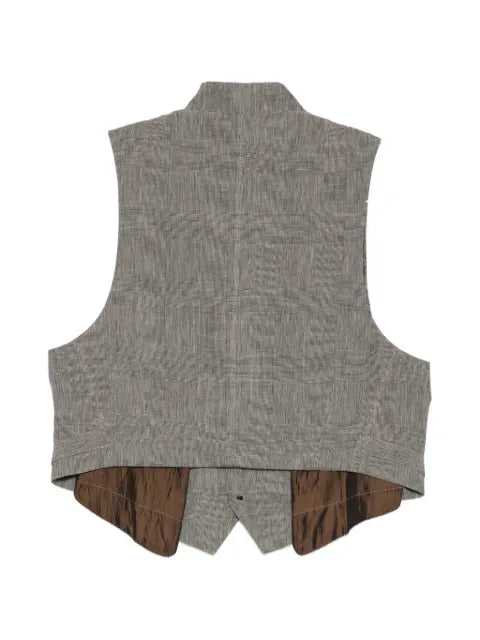 Ziggy Chen checked waistcoat
