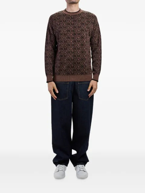 Moschino logo-jacquard sweater