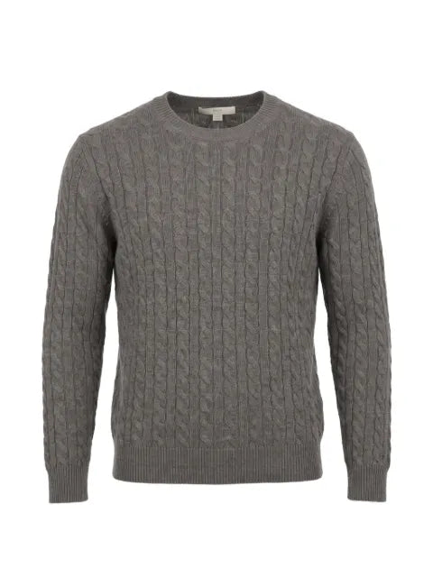 Malo cable-knit crew-neck sweater