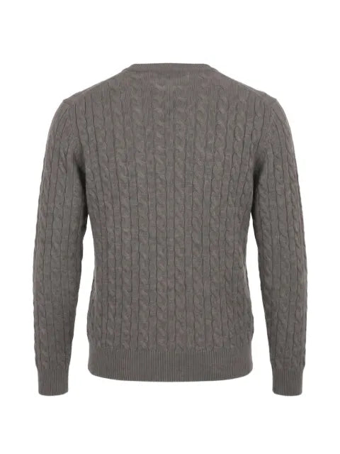 Malo cable-knit crew-neck sweater