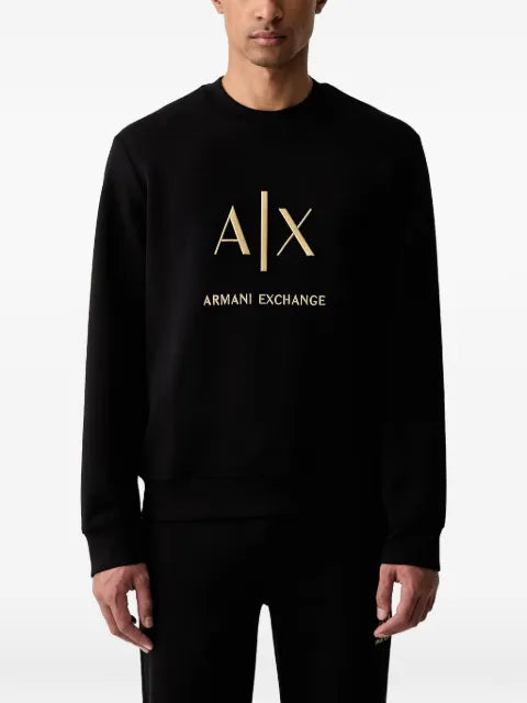 Armani Exchange logo-embroidered sweatshirt