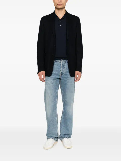 Canali notched-lapel patch-pocket blazer