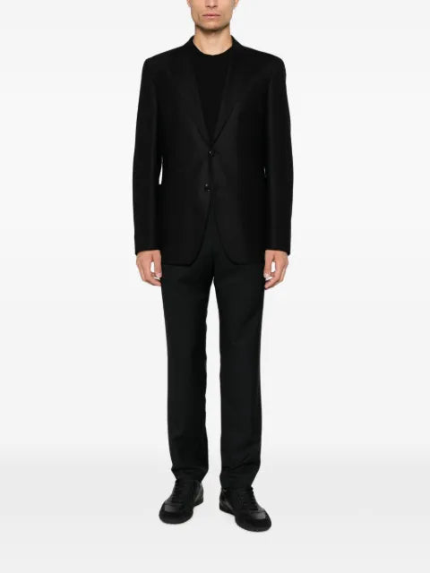 BOSS textured single-breasted blazer