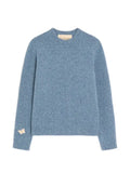 Valentino Garavani mouliné wool jumper with embroidered butterfly patch