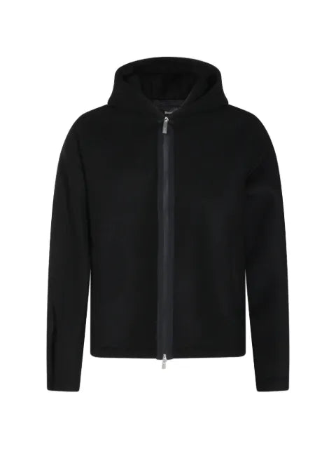 Laminar hooded zip-up jacket