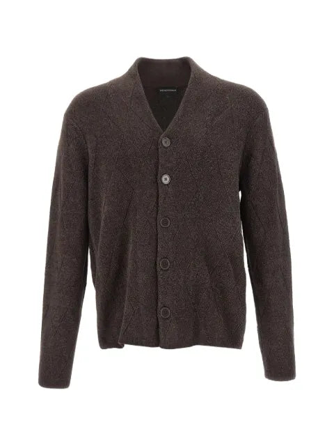 Emporio Armani textured-knit cardigan