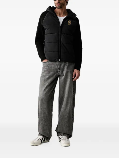 Aeronautica Militare quilted knit-sleeve jacket