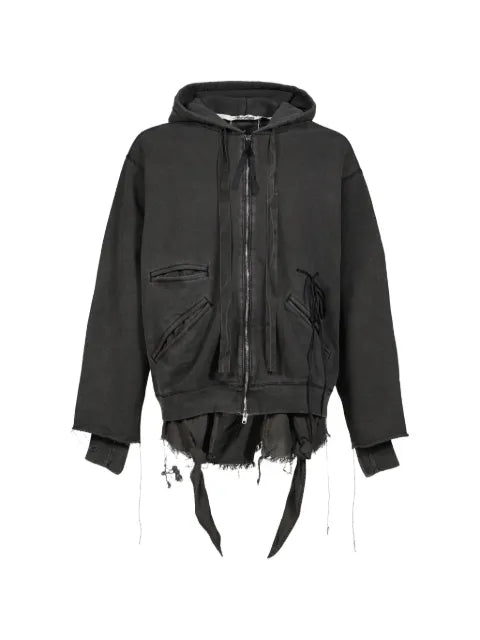 midorikawa layered zip-up hoodie
