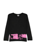 Black Comme Des Garçons spray-print sweater