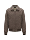 Montecore herringbone-pattern zip-up jacket