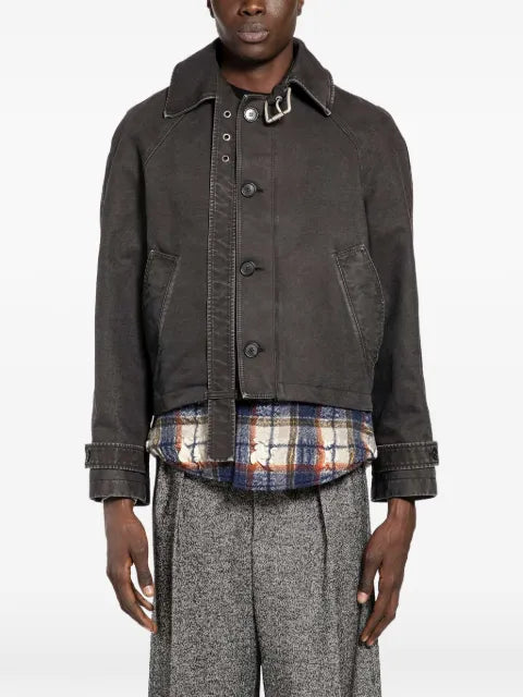 LOEWE belted button-front jacket